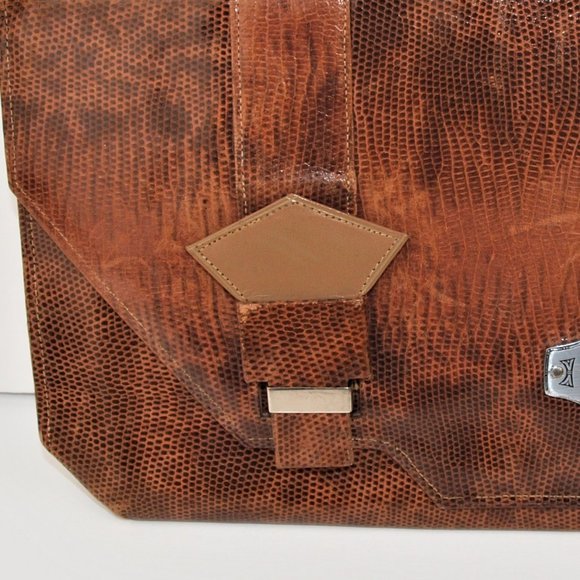 50s RARE Lizard Clutch with Working Ebon Watch - Picture 4 of 7